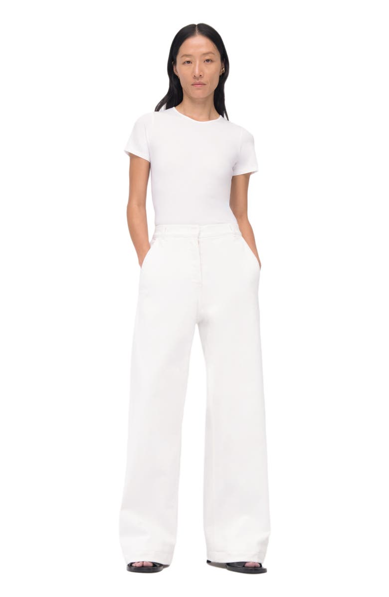 Another Tomorrow CARPENTER DENIM PANT, Main, color, Off White