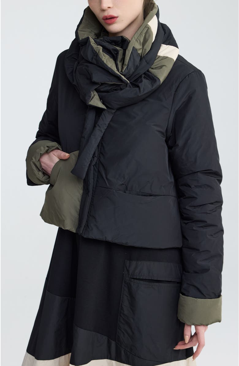 LUUKAA Anna Memory Taffeta Collar Scarf, Alternate, color,