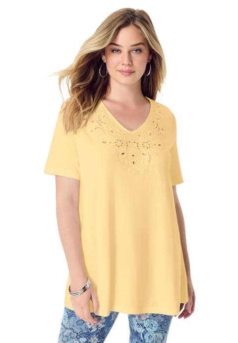 Eyelet Swing Tee (Plus)