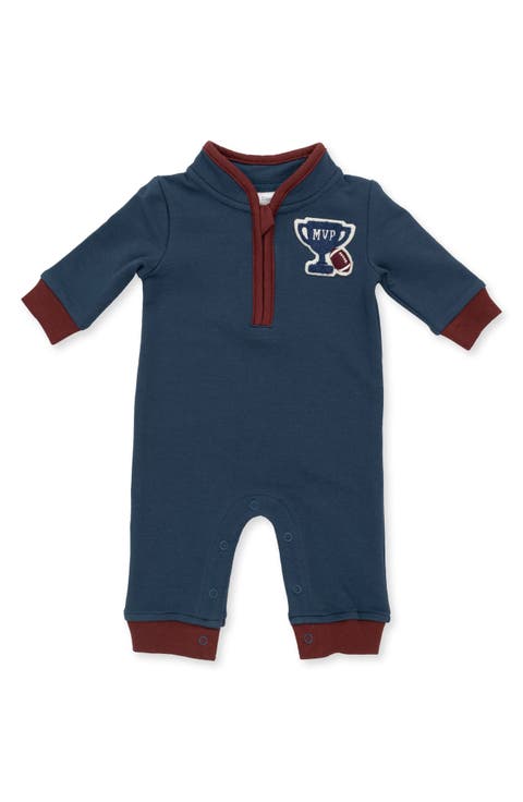 Kids' Varsity French Terry Zip Romper