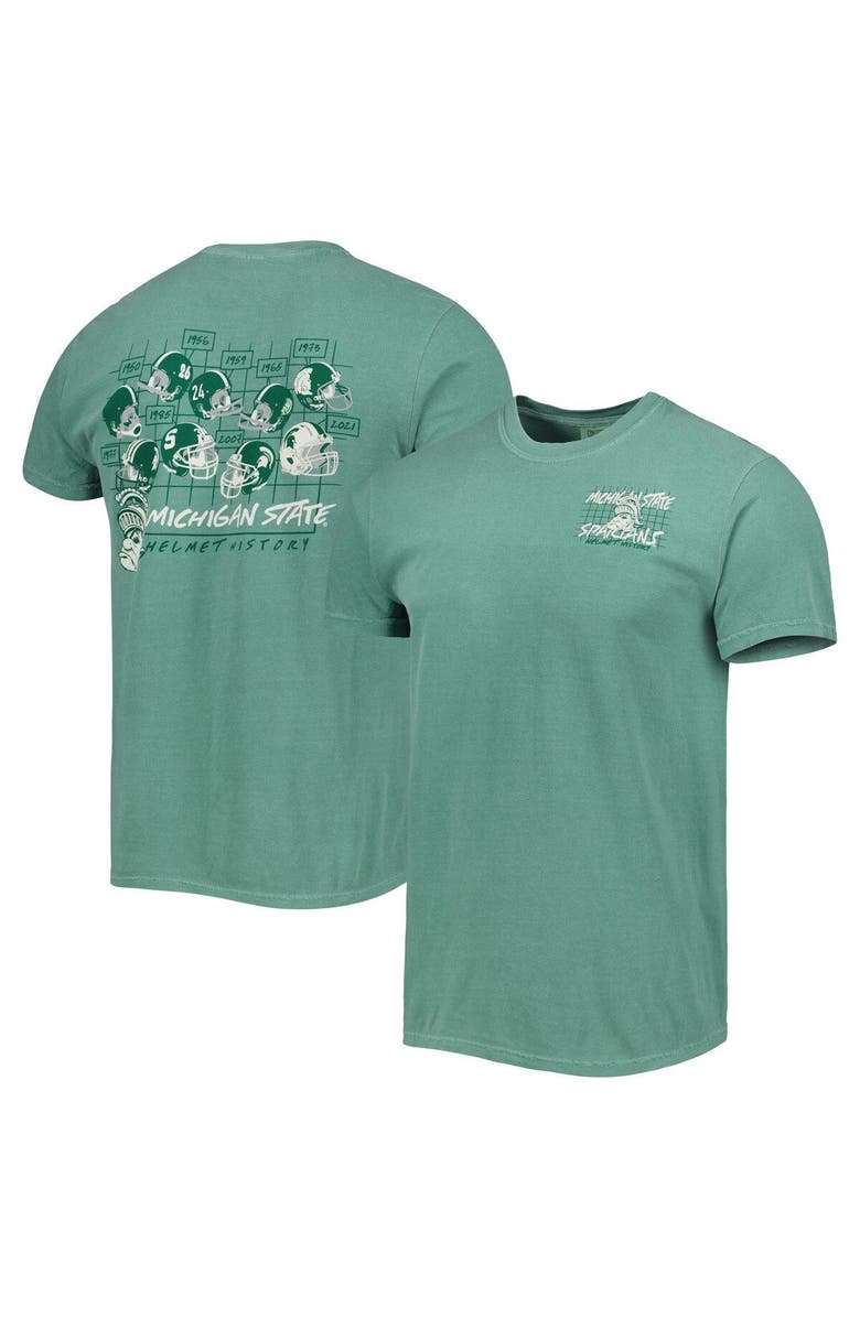 IMAGE ONE Men's Green Michigan State Spartans Vault Helmet History Comfort T-Shirt, Alternate, color, 