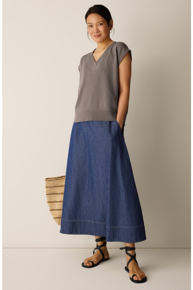 Organic Cotton Sleeveless Top, Alternate, color, WALNUT