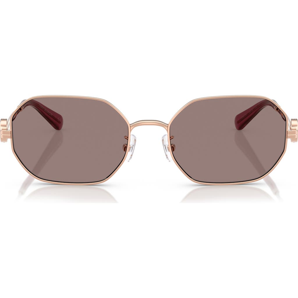 Tory Burch 55mm Gradient Irregular Sunglasses In Purple Mirror