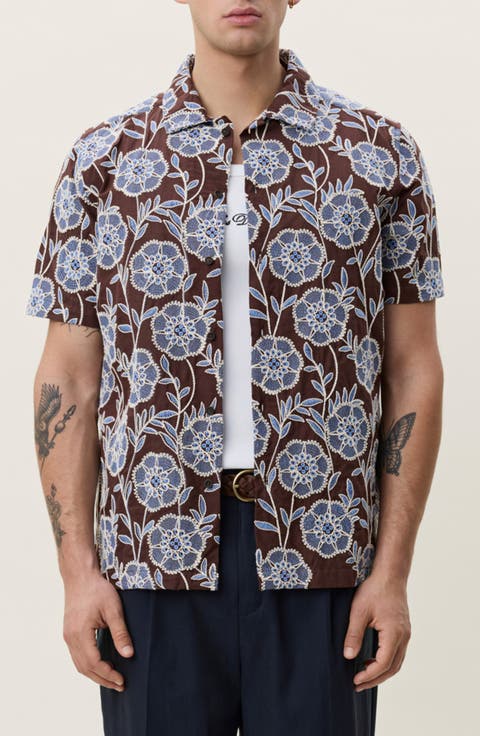 Floral Print Button-Up Shirt