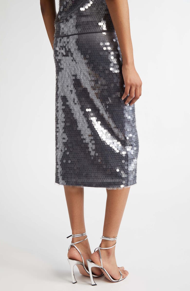 SPORTMAX Gradient Paillette Jersey Pencil Skirt, Alternate, color, Shaded Black