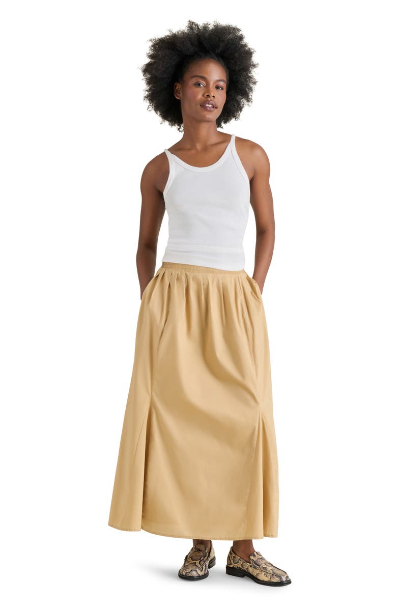 Steve Madden Karina Godet Maxi Skirt, Alternate, color, Khaki