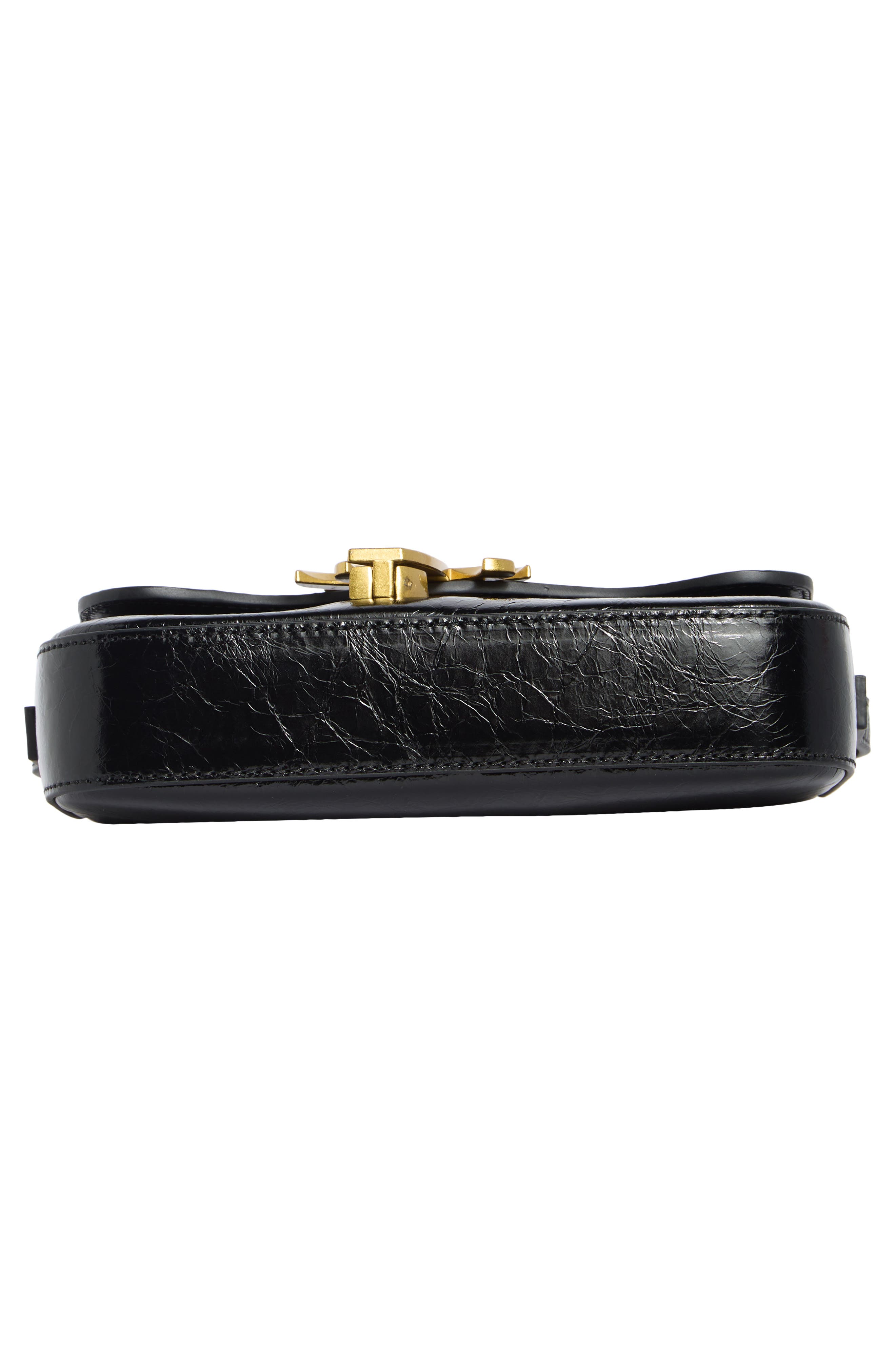 Small Palm Leather Crossbody Bag, Alternate, color, BLACK