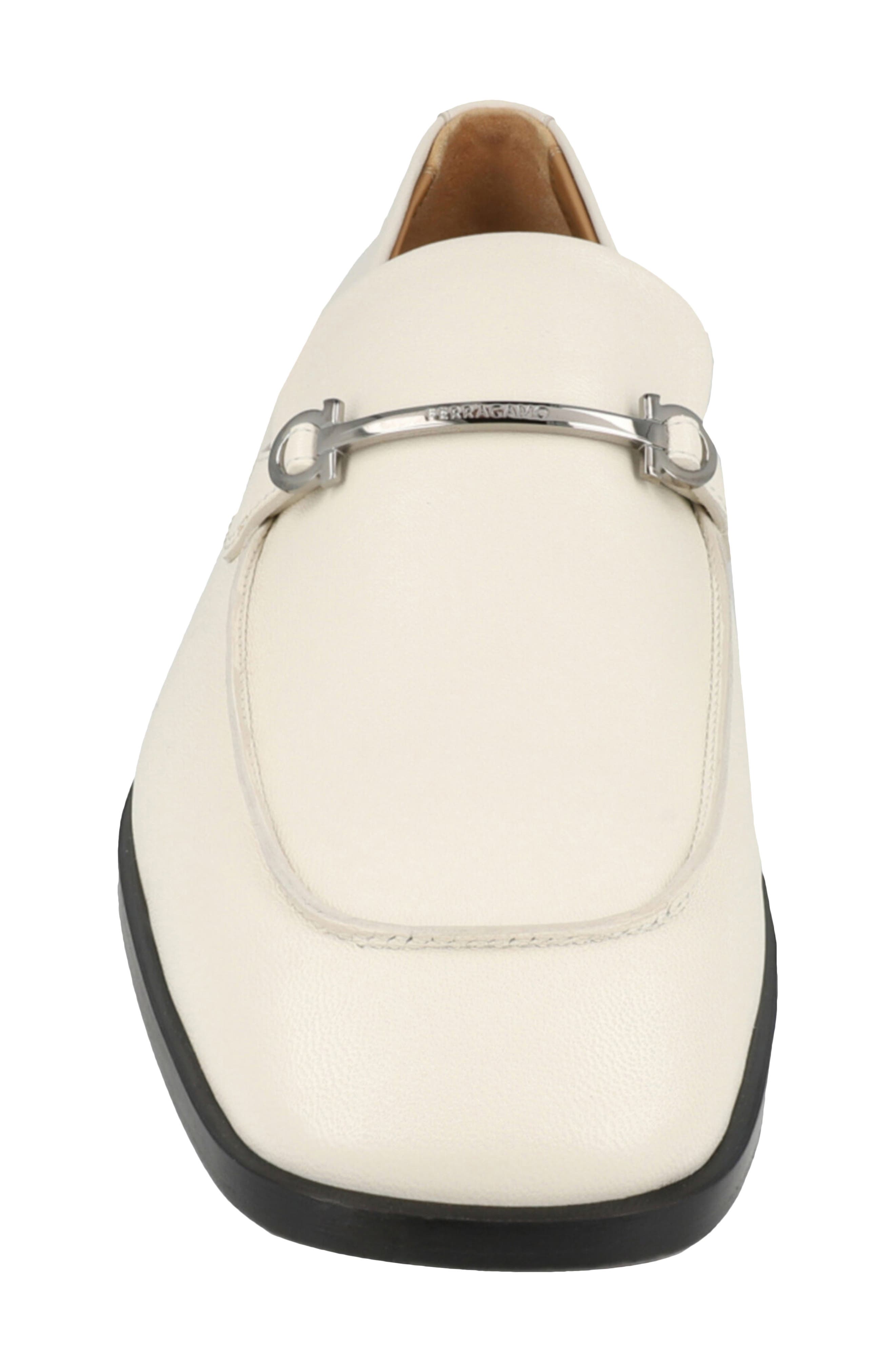 FERRAGAMO Fedro Bit Loafer, Alternate, color, White