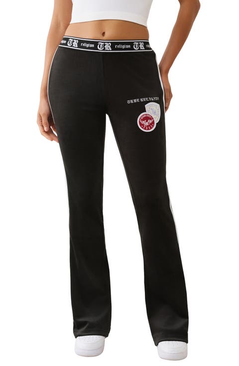 Velour Bootcut Track Pants