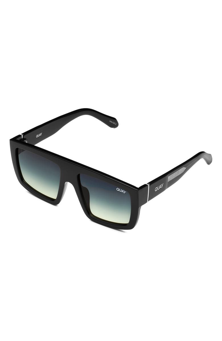 Unworn Quay Get in Line 58mm Shield Sunglasses Black Amazon.com: QUAY Nightfall Oversized Shield Sunglasses for  main image 4