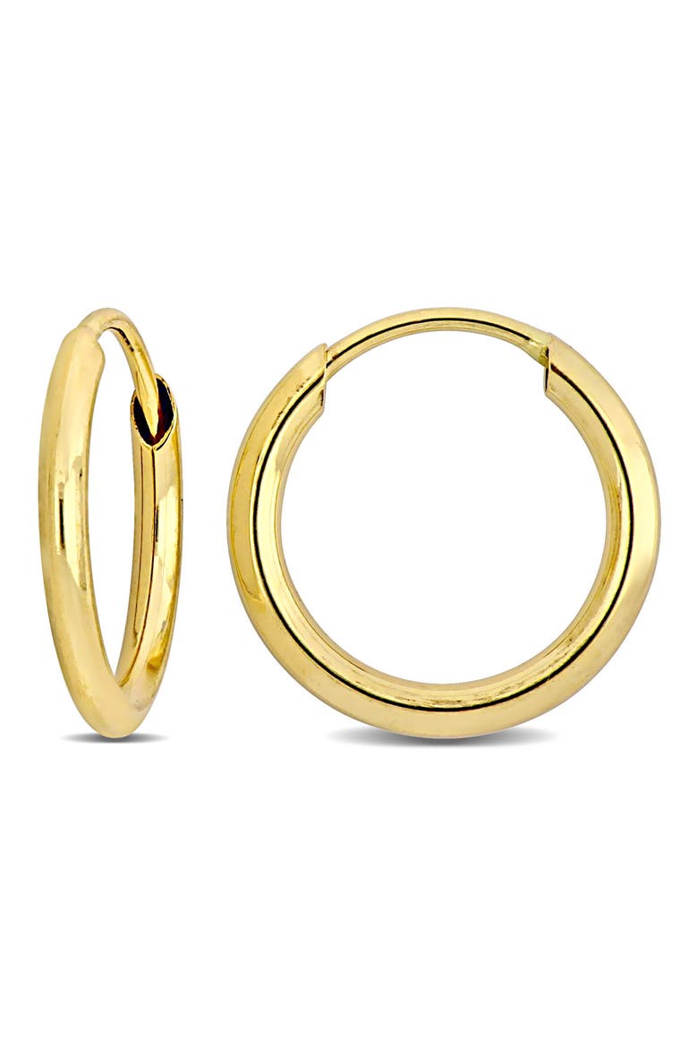 14K Gold 11mm Hoop Earrings, Main, color, GOLD