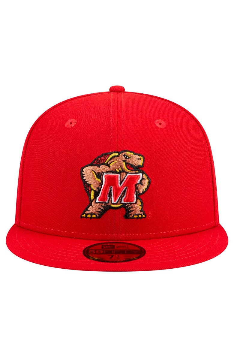 New Era Men's New Era Red Maryland Terrapins 59FIFTY Fitted Hat, Alternate, color, Red