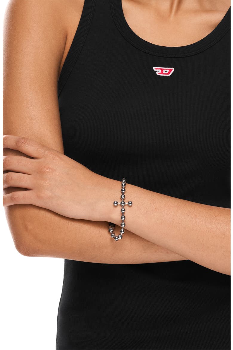 Ball Chain Bracelet, Alternate, color, SILVER