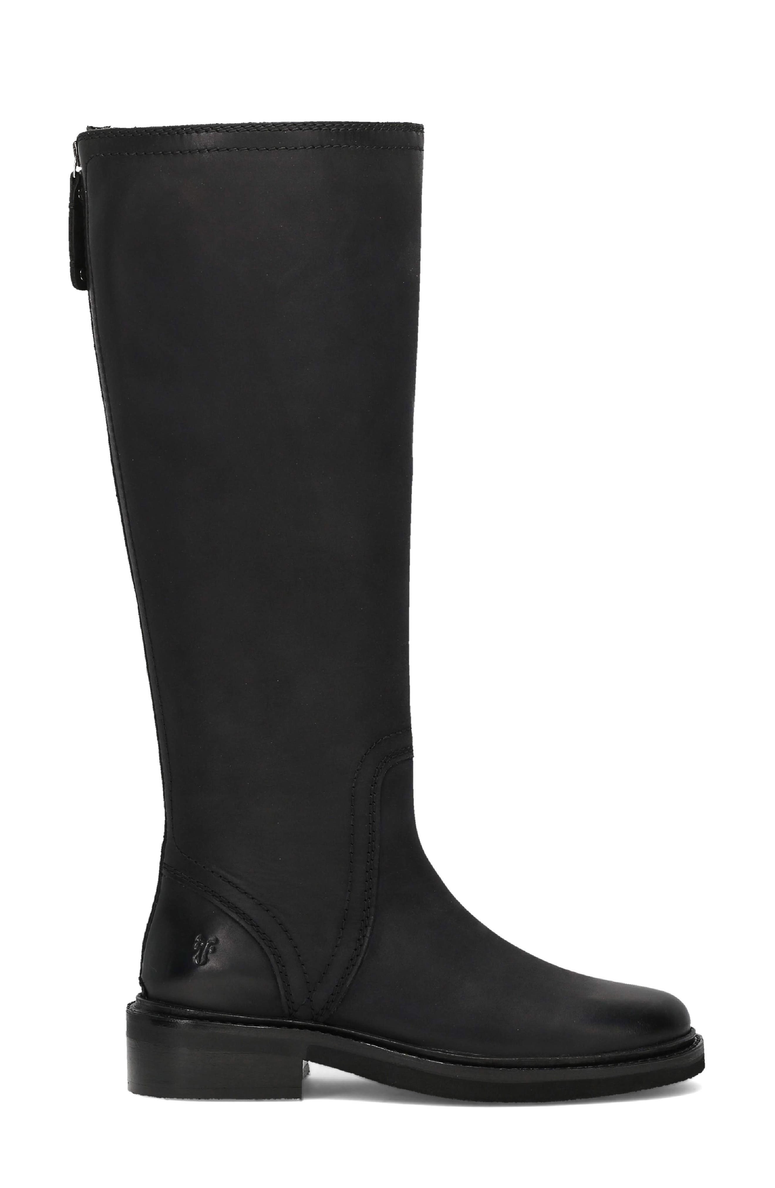 Phoebe Leather Tall Boot, Alternate, color, BLACK