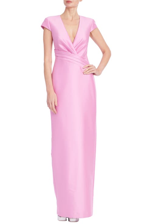 Short Sleeve Column Gown