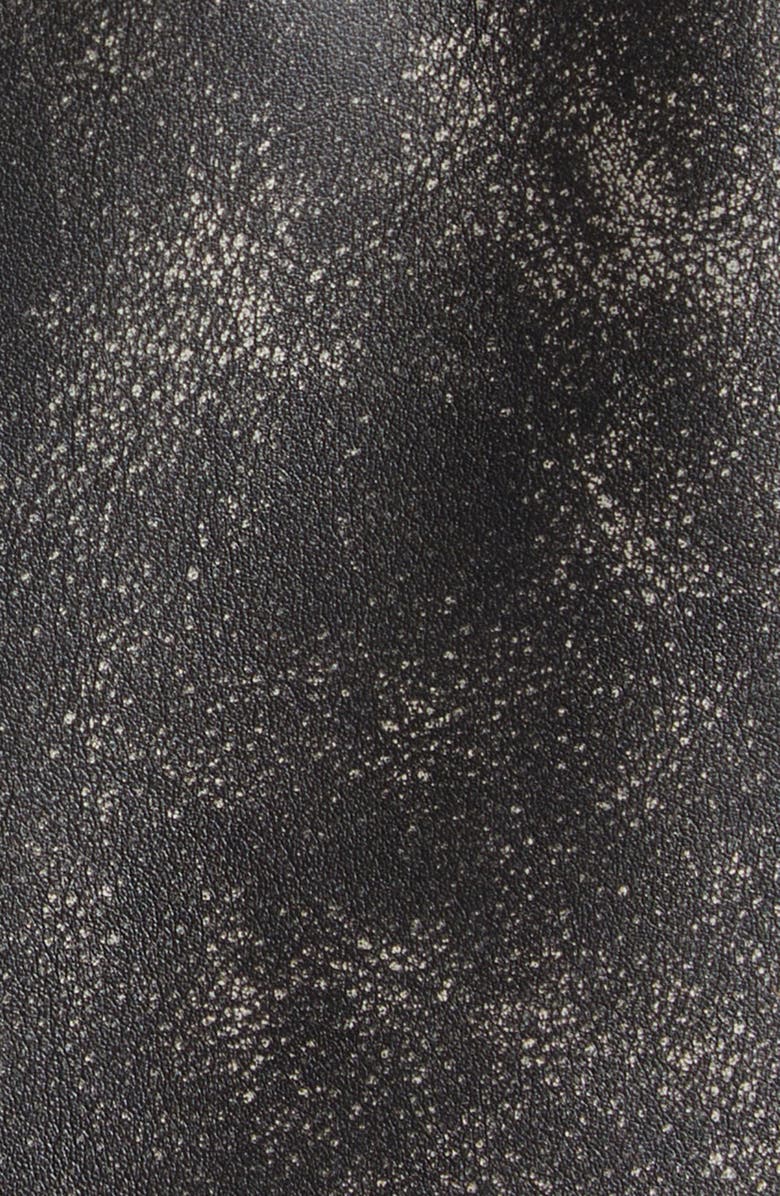 McQueen Crop Brushed Leather Jacket, Alternate, color, Black/ Brown