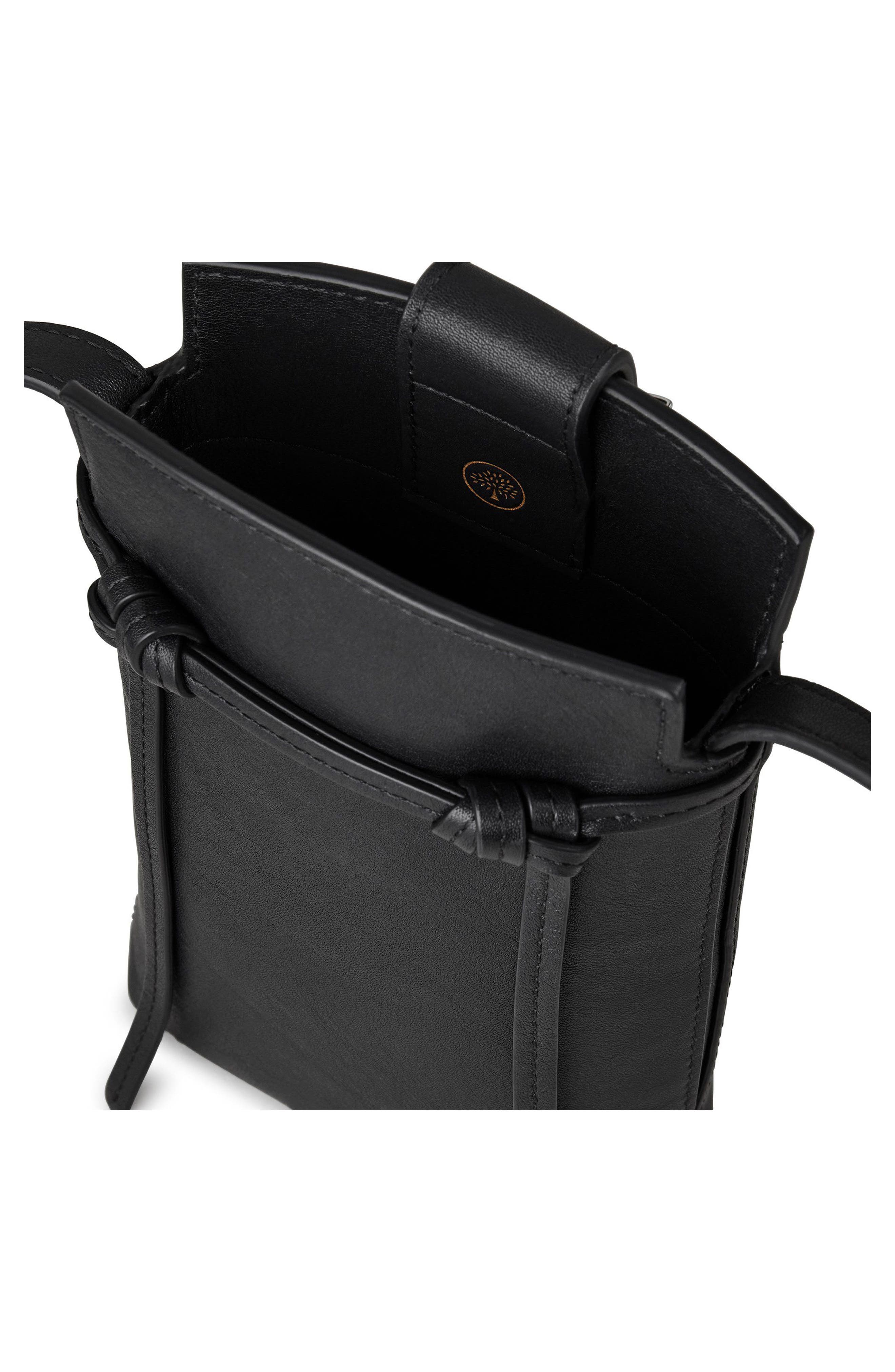 Clovelly Refined Leather Phone Pouch, Alternate, color, BLACK