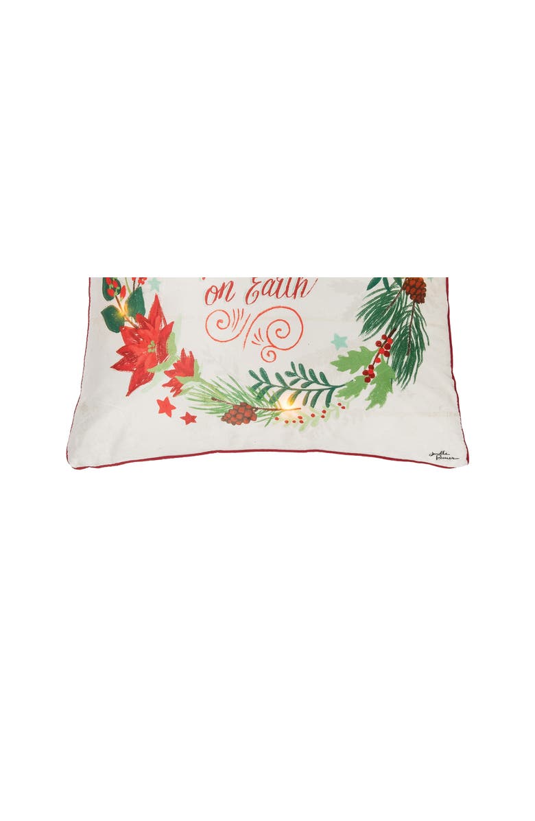 C&F Home Peace On Earth Light-Up LED Throw Pillow, 18" x 18", Alternate, color, 