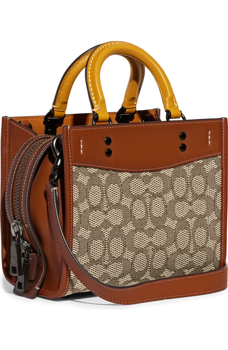 COACH Signature Logo Jacquard Appliqué Shoulder Bag, Alternate, color,