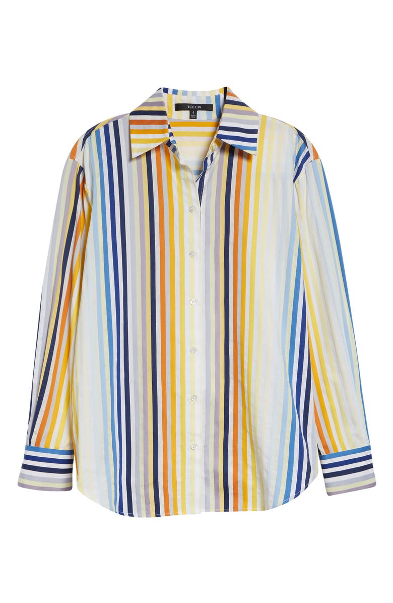 Toccin Brennan Stripe Boyfriend Shirt, Alternate, color,