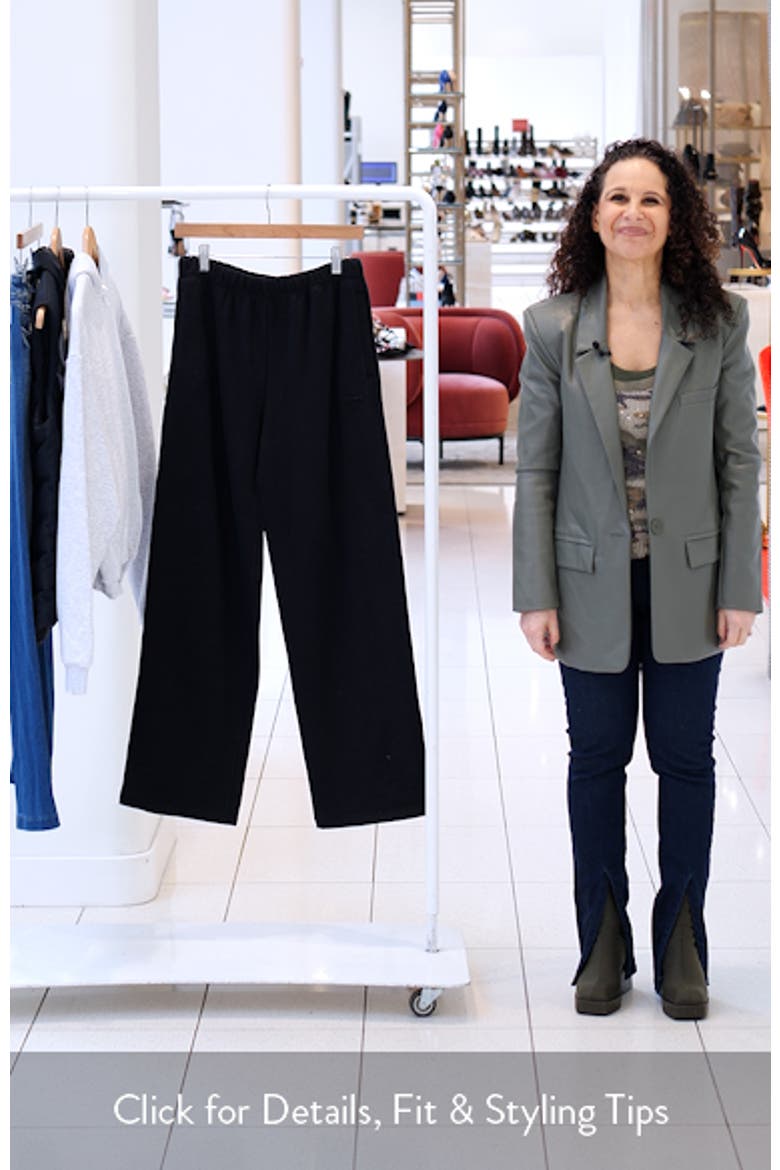 Cotton Fleece Blend Classic Straight Leg Pants video