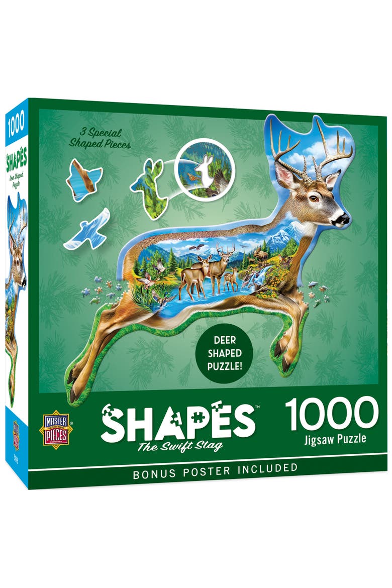 The Swift Stag 1000 Piece Shaped Puzzle, Main, color, Multicolor