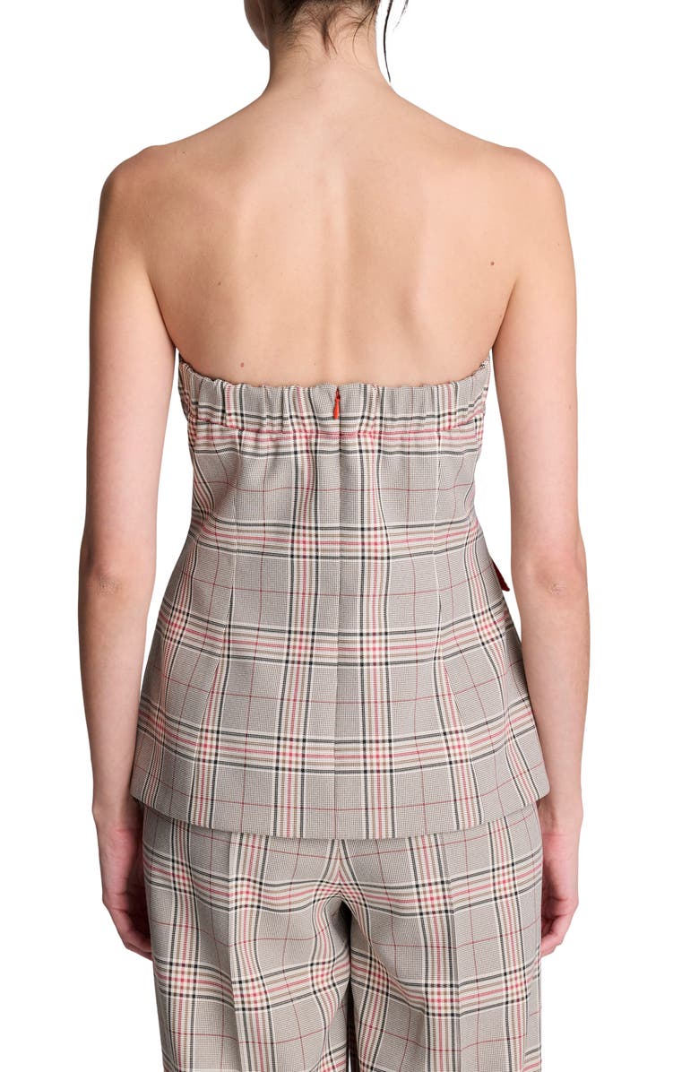 Kenneth Cole Plaid Strapless Vest, Alternate, color, Oyster Multi