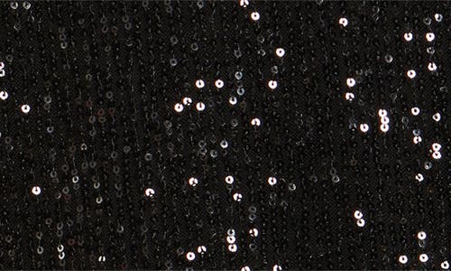 Tahari Asl Sequin Tie Hem Top In Black
