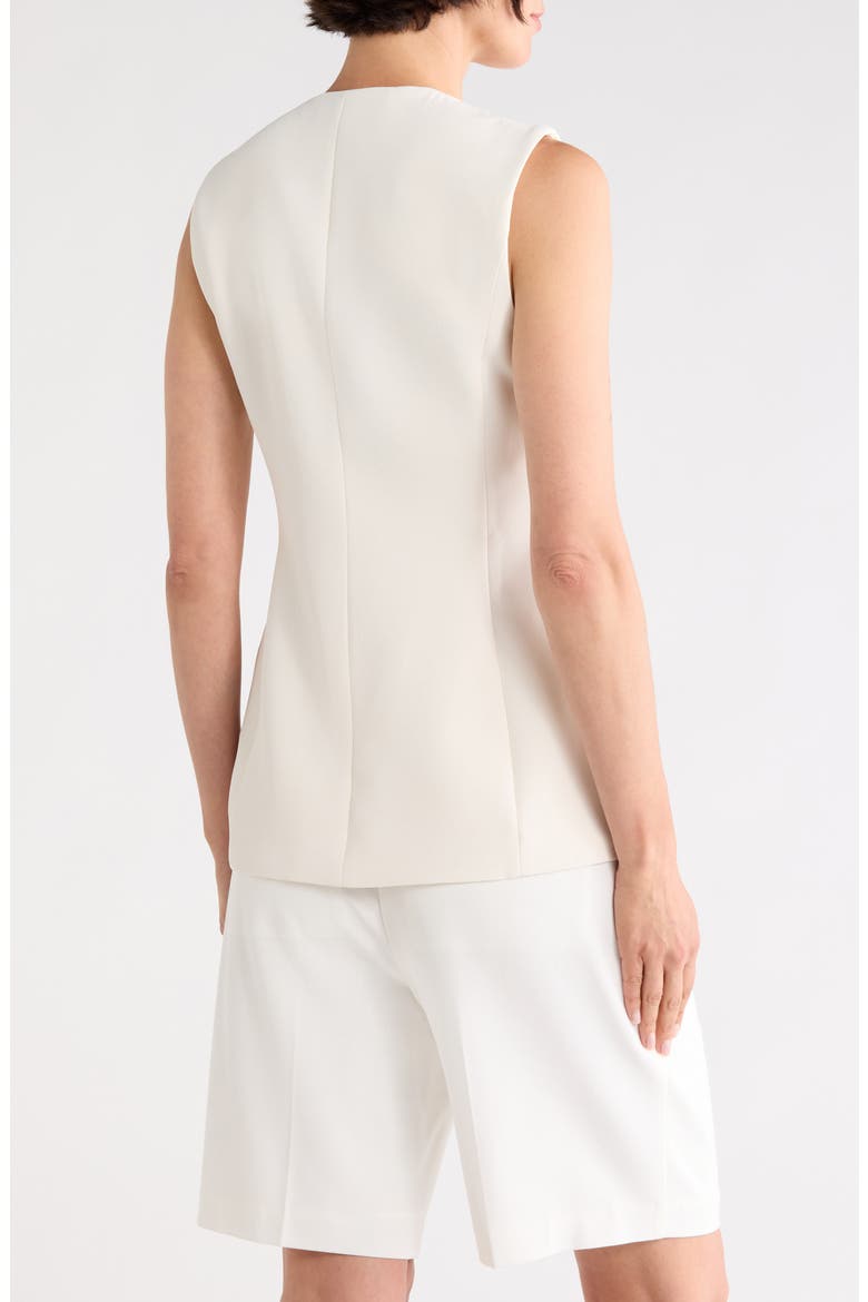 Textured Crepe Vest, Alternate, color, COCONUT