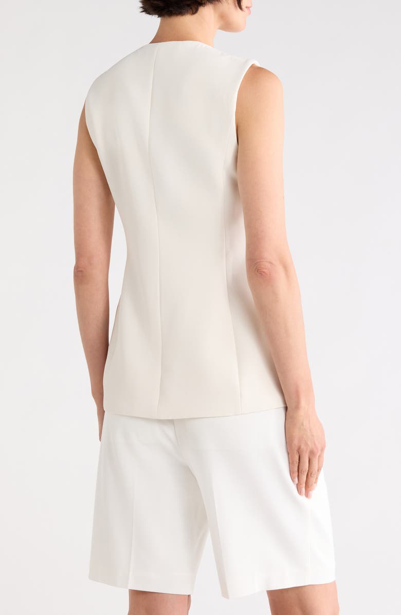 DKNY Textured Crepe Vest, Alternate, color, Coconut