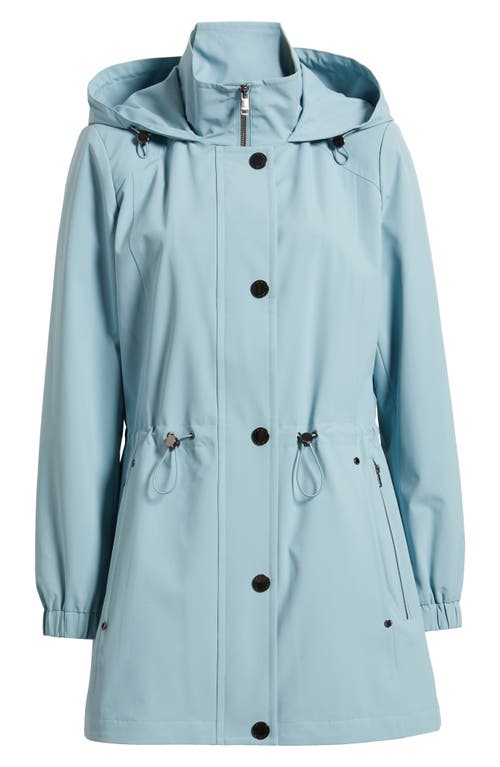 London Fog Hooded Jacket In Ocean Blue
