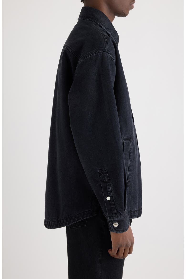 La Chemise Boulanger Oversize Denim Shirt Jacket, Alternate, color, BLACK 990