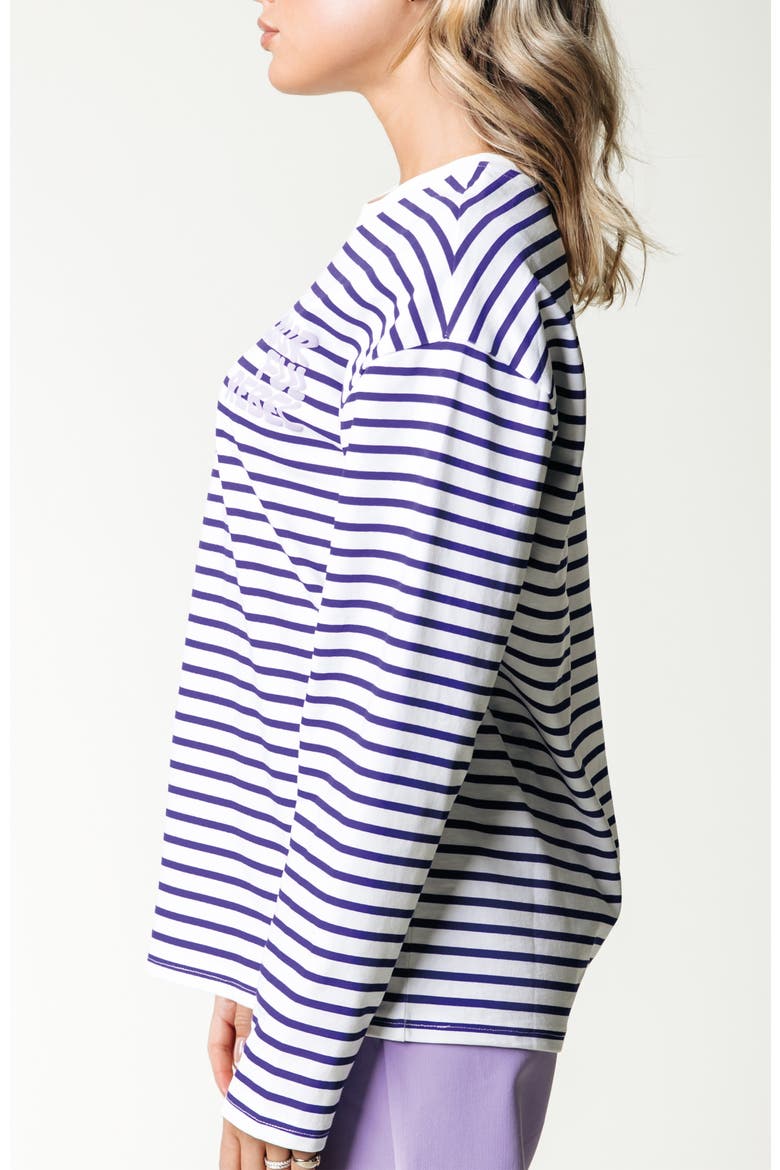 Logo Wave Stripe Longsleeve Tee, Alternate, color, Liberty Purple