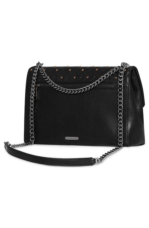 Rebecca Minkoff Edie Large Shoulder Bag With Evil Eye Studs In Black