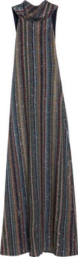 Missoni Sequin Cowl Neck Knit Maxi Dress
