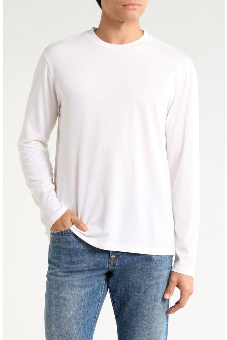 Cotton and Cashmere Long Sleeve T-Shirt, Main, color, CLASSIC CREAM