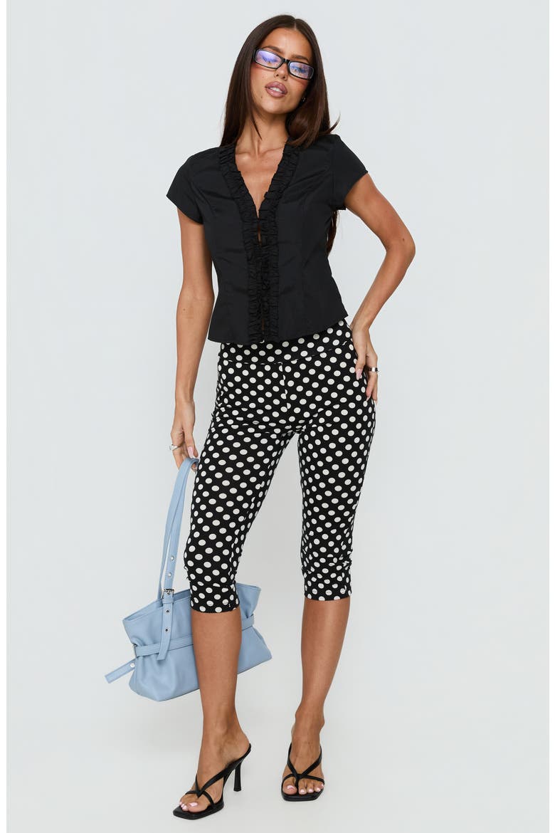 Isadonna Capri Pants, Alternate, color, BLACK POLKA DOT