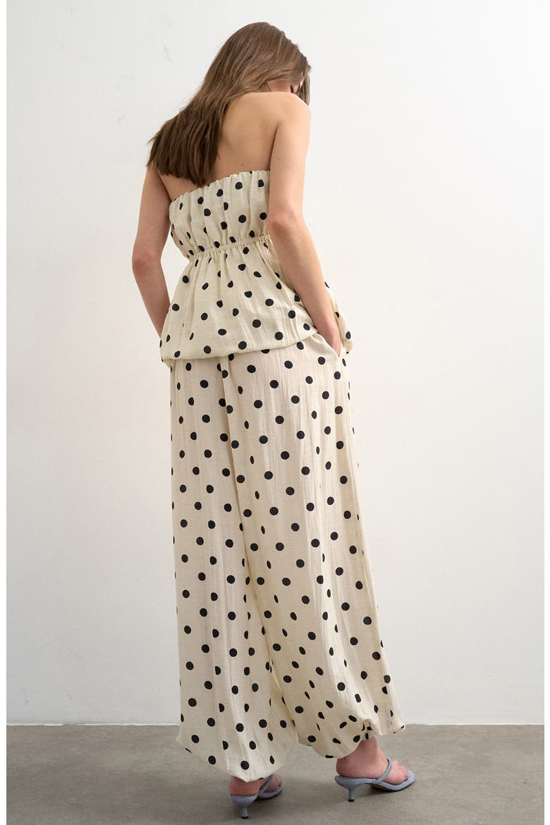 Dot Balloon Pants, Alternate, color, WHITE