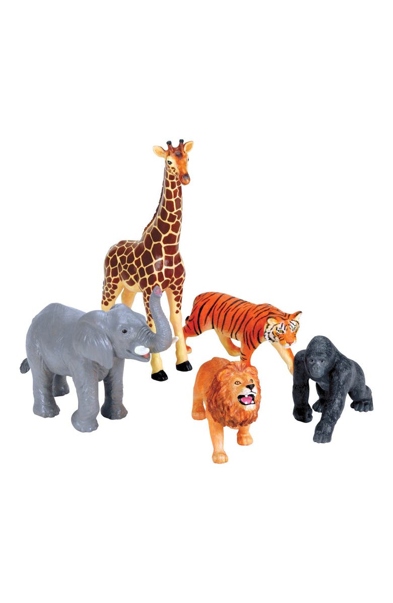 Kaplan Early Learning Company Jumbo Animals Set of 18 - Farm, Jungle, & Pets, Alternate, color, Multicolored