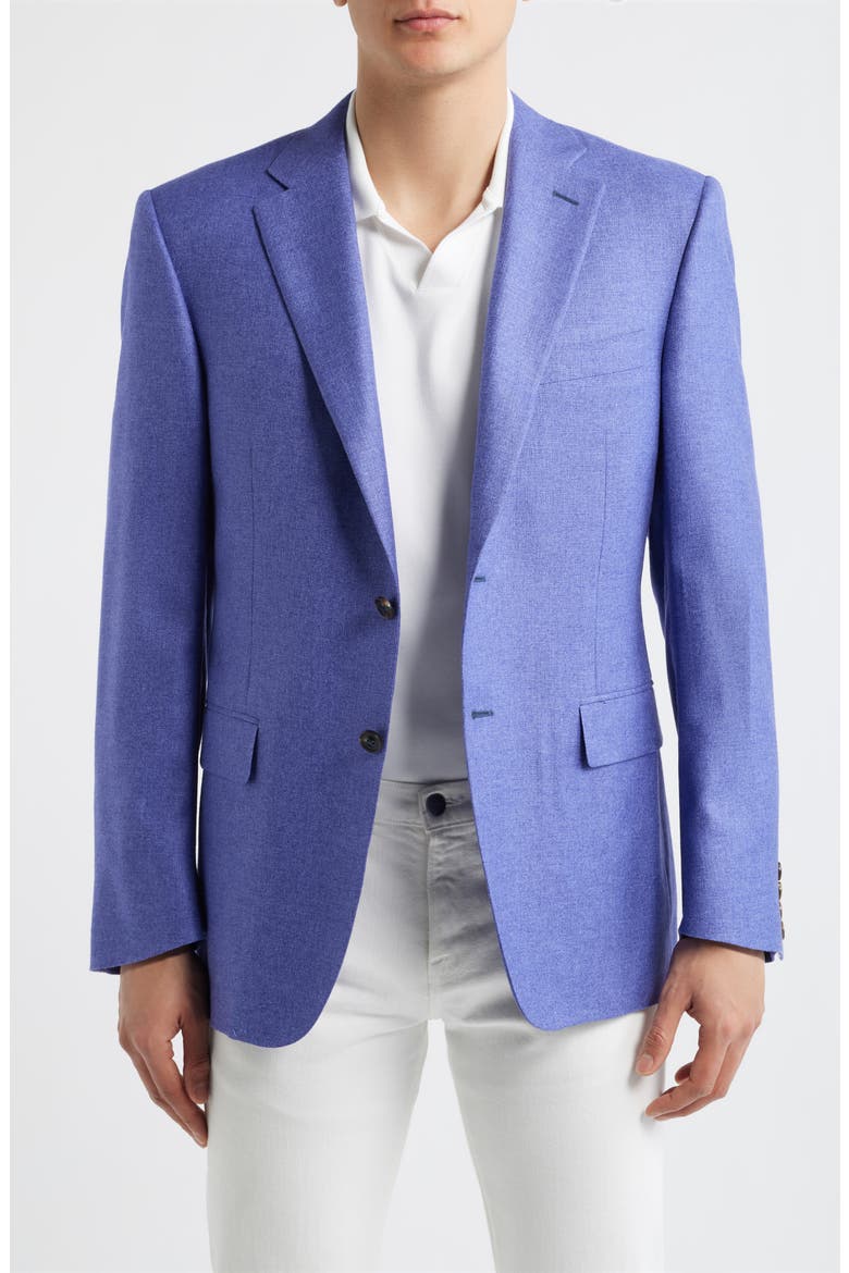 Siena Regular Fit Purple Slub Silk & Cashmere Sport Coat, Main, color, PURPLE