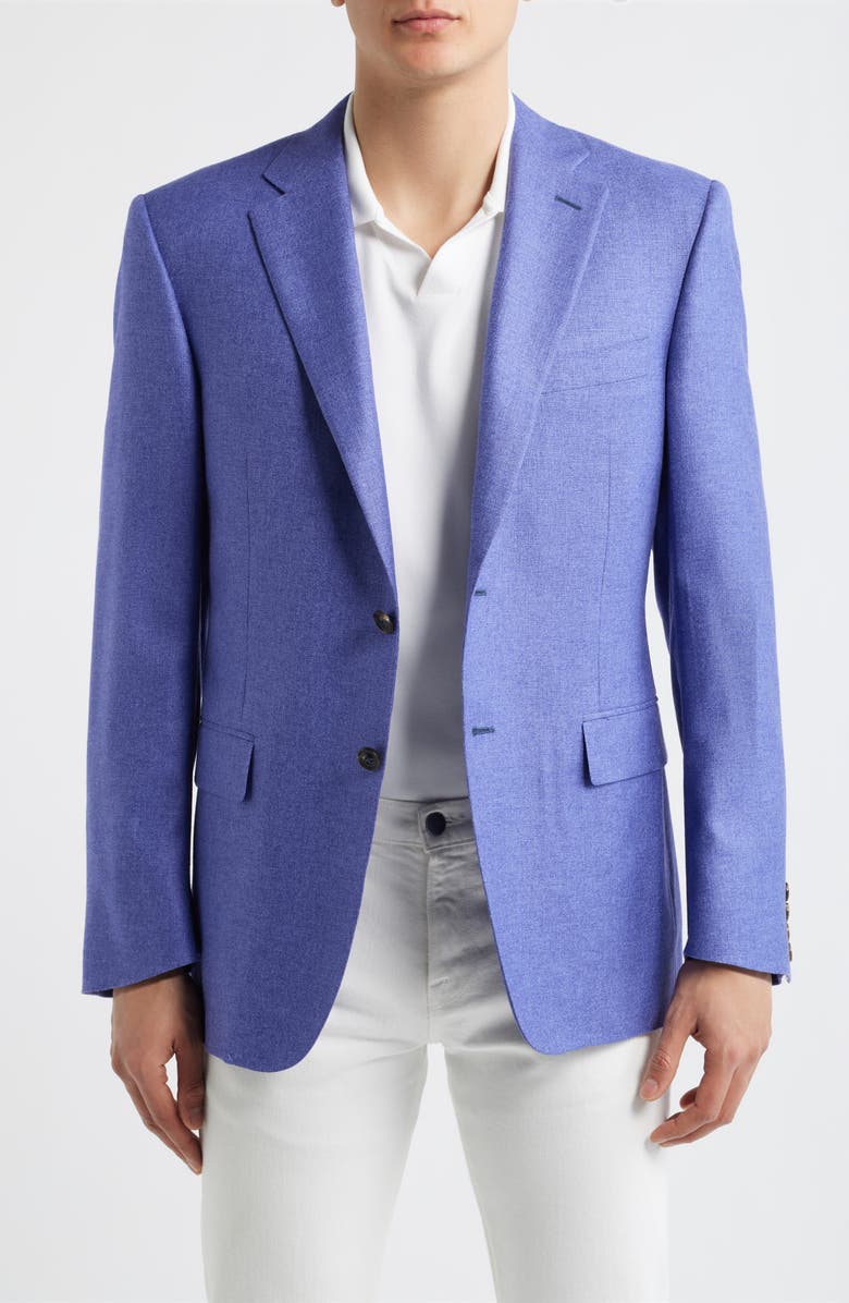 Canali Siena Regular Fit Purple Slub Silk & Cashmere Sport Coat, Main, color, Purple