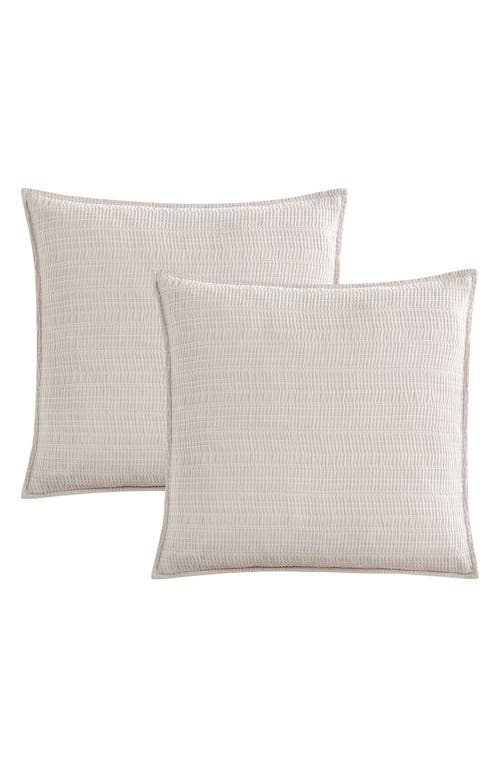 Kenneth Cole Reaction Stitched Gauze Yarn Dye Jacquard Comforter & Sham Set In Sand