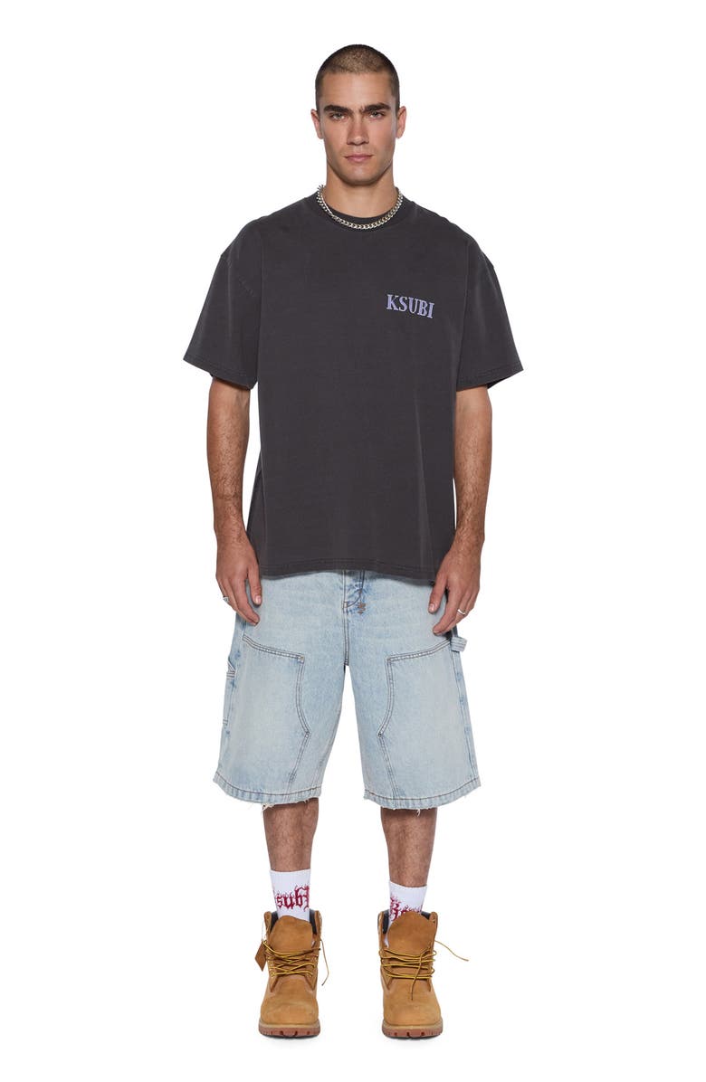 Ksubi Engine Ekcess Graphic T-Shirt, Alternate, color, Charcoal