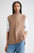 Nordstrom Textured Sleeveless Mock Neck Sweater