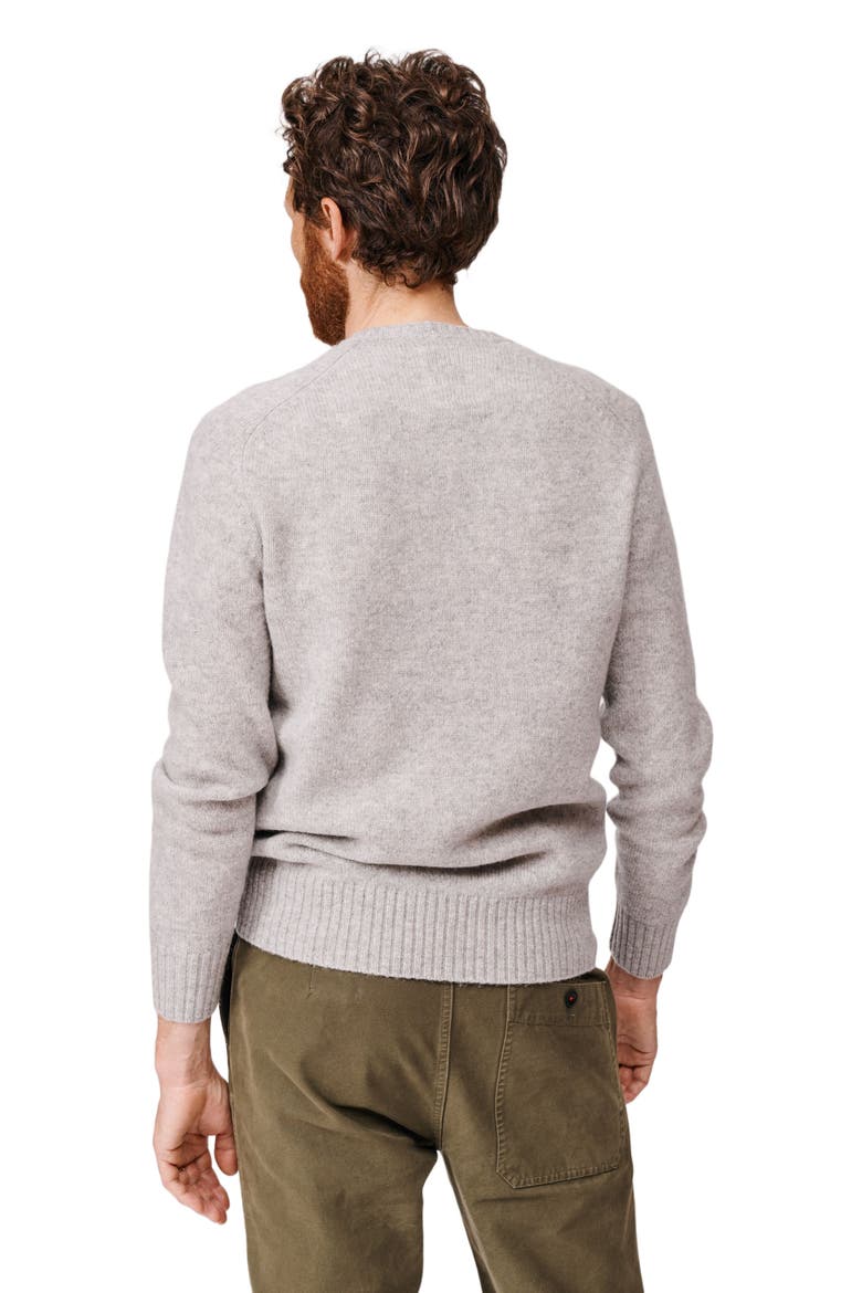 Prestwick Shetland Crew Neck Sweater, Alternate, color, Silver