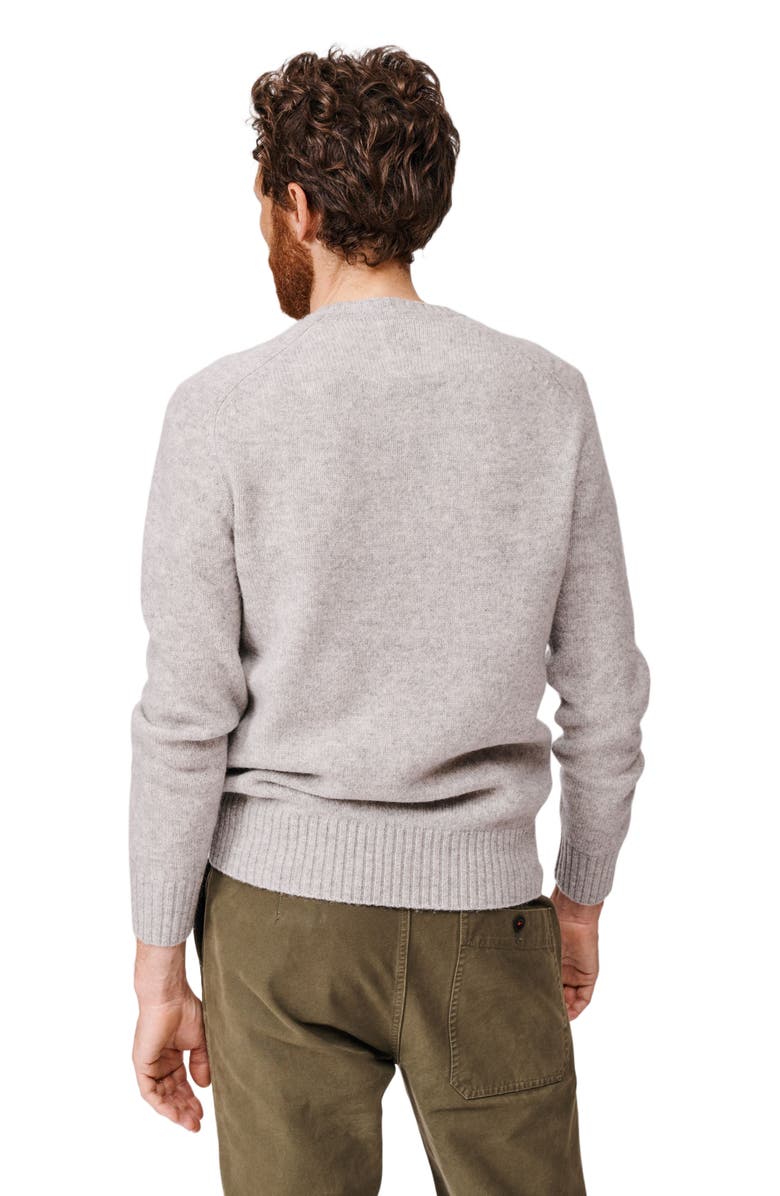 Aubin Prestwick Shetland Crew Neck Sweater, Alternate, color, Silver