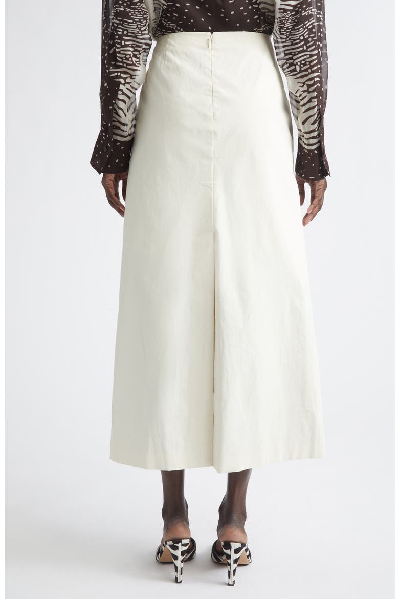 Hug Buckle Coated Linen Cargo Skirt, Alternate, color, MASCARPONE