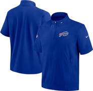 Nike Men's Nike  Royal Buffalo Bills Sideline Coach Short Sleeve Hoodie Quarter-Zip Jacket