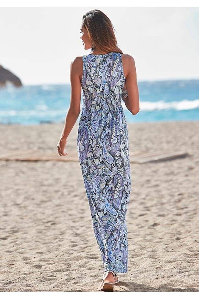 Women's Paisley Print Maxi Dress, Alternate, color, Multi Print