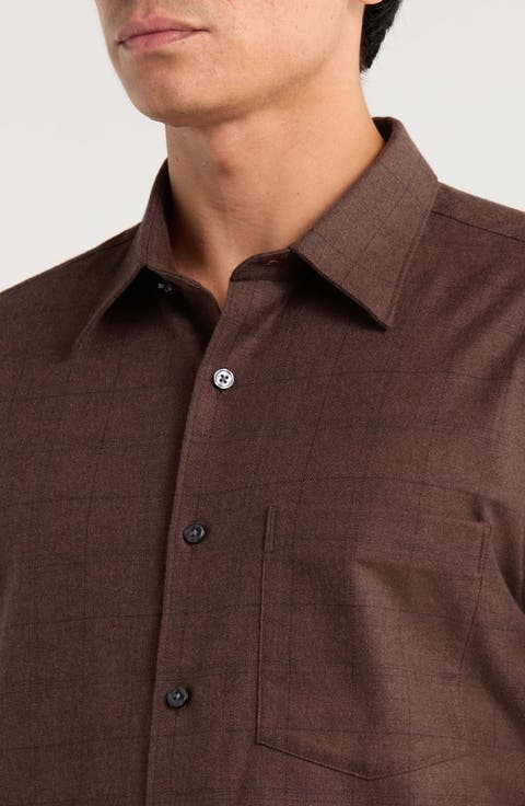 Windowpane Weekend Long Sleeve Button-Up Shirt